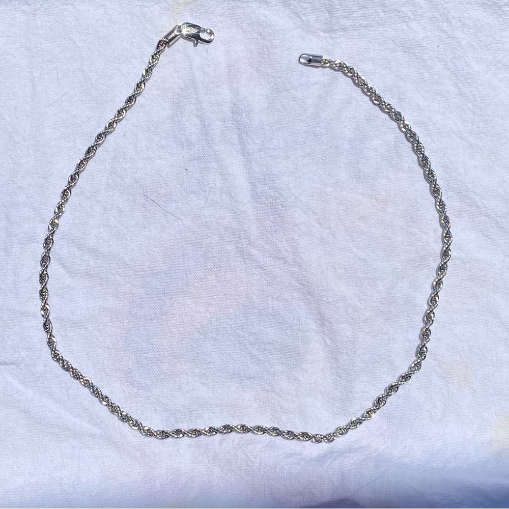 White Gold Rope Chain, 20”, 4mm